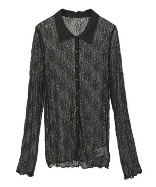 earth music&ecology ストレッチレースシャツ Black