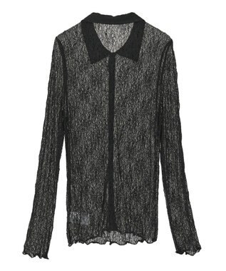 earth music&ecology ストレッチレースシャツ Black