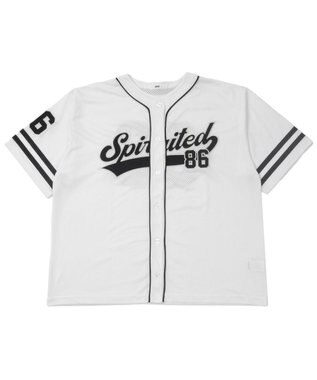 WEGO ベースボールメッシュビッグシャツ ホワイト