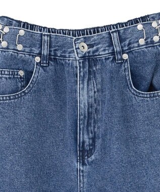 Green Parks ・ＳＵＧＡＲ　ＳＰＯＯＮ　タックデニムワイドパンツ Indigo