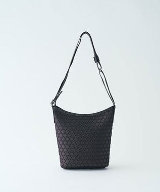 MIYABIYA LAQUOH【撥水加工】篭目柄エンボスボンディング ポケットショルダー チョコ