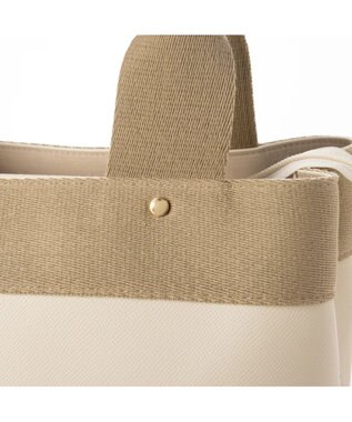 UNBILLION 【訳あり商品】カシュカシュ cache cache / テープディテール2wayパーテーショントート アイボリー