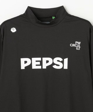PW CIRCULUS 〈Pepsiコラボ〉【UNISEX】Pepsi 9-LOGO モックネック　ロングT ブラック系