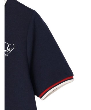 earth music&ecology ハートロゴ刺繍ポロ Blue