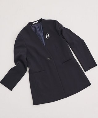 #Newans 【セレモニーにも】ダブルＣブローチ シルバー系