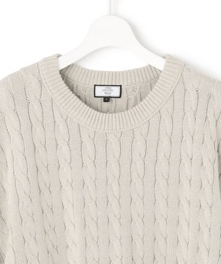 J.PRESS YORK STREET 【WOMEN】コットンニット ケーブルポンチョ ベージュ系