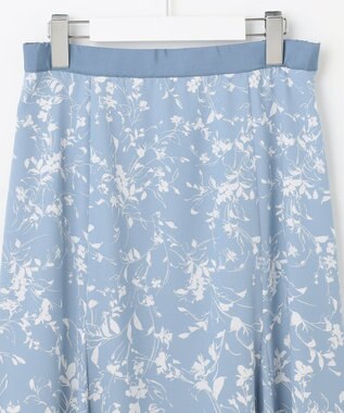 自由区 【XSサイズ～/洗える】グラデーションフラワープリントマーメイドライン スカート スカイブルー系5