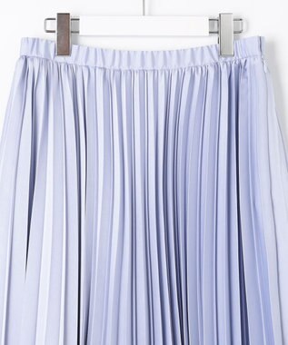 自由区 【WEB限定・洗える】ロイヤルサテンプリーツ スカート サックス