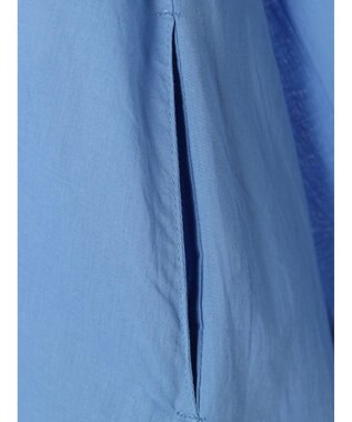 CRAFT STANDARD BOUTIQUE インド綿Ａラインシャツワンピース Sax