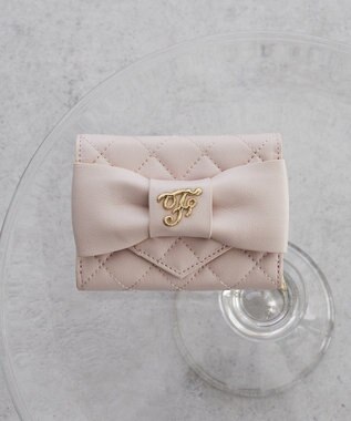 Maison de FLEUR キルティングFリボンウォレット