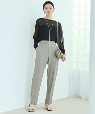 UNFILO ラメシアー ニット ブラック