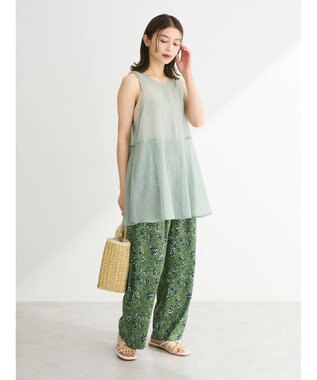 Green Parks ・ＥＬＥＮＣＡＲＥ　ＤＵＥオーガンジーノースリチュニック Green