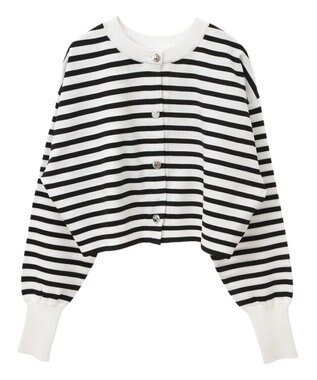 Green Parks ２ＷＡＹ　ショート丈カーディガン Border