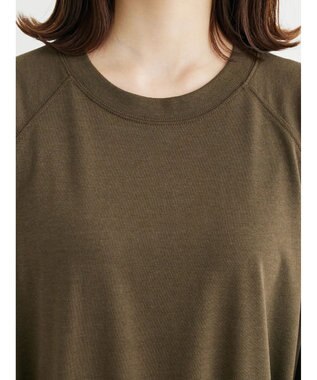 Green Parks 接触冷感５分袖ラグランチュニック Khaki
