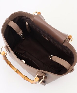 J.PRESS LADIES 【2way】バンブー バッグ モカ系