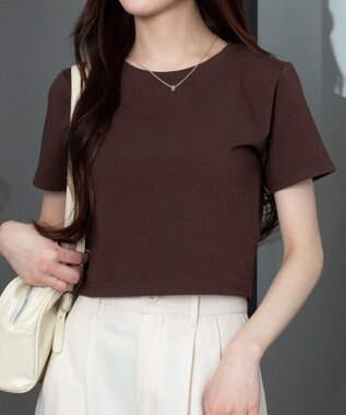 WEGO 【7色/SMLサイズ展開】コンパクトフィットT ブラウン