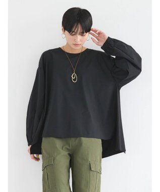 AMERICAN HOLIC 異素材バックタックドッキングプルオーバー Black