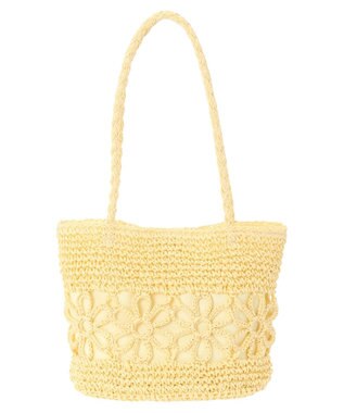 earth music&ecology フラワーペーパートート Yellow