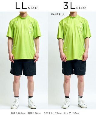 PW CIRCULUS 【MEN】メッシュコンビ モックネック ゴルフ ライトグリーン系