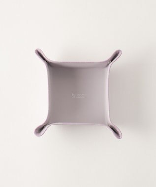 MIYABIYA La quoh with kirakaracho 角つなぎ プリントレザー レザートレー 撫子色（ライラック）