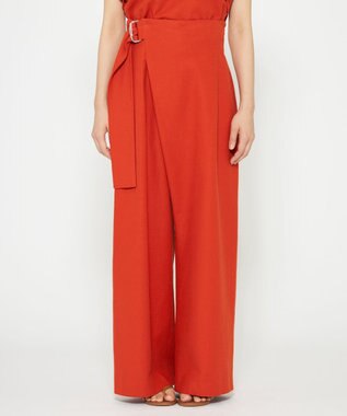 uncrave 【手洗い可】コットンリネンツイル パンツ（uncrave WHITE） スカーレット