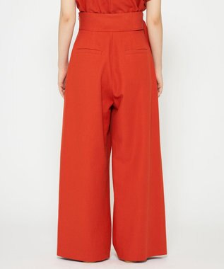 uncrave 【手洗い可】コットンリネンツイル パンツ（uncrave WHITE） スカーレット