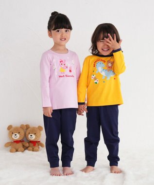 MIKI HOUSE HOT BISCUITS 【80-120cm】 天竺素材 キャビット ルームウェア ラベンダー