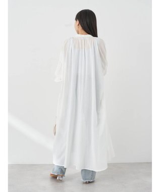 earth music&ecology コットンボイルギャザーワンピース Off White