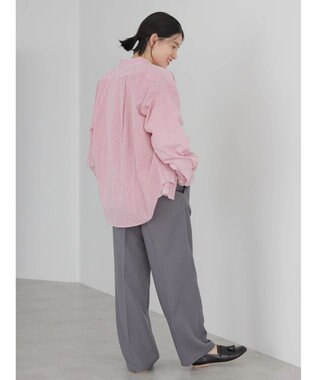 AMERICAN HOLIC 綿ブロードＢＩＧシャツ Stripe Red