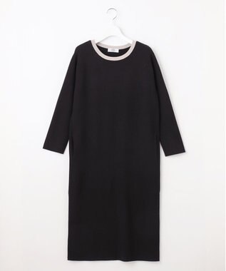 J.PRESS LADIES L 【WEB限定カラーあり・洗える】TRIM RAYON STRETCH ニット ワンピース ブラック系