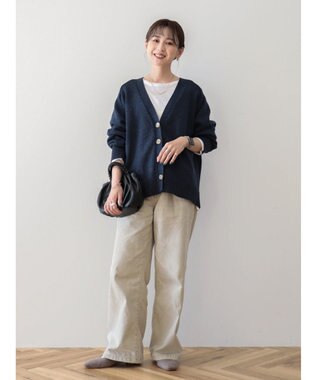 AMERICAN HOLIC ＭＩＸＶネックニットカーディガン Navy