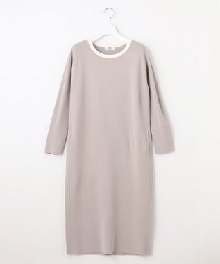 J.PRESS LADIES L 【WEB限定カラーあり・洗える】TRIM RAYON STRETCH ニット ワンピース ベージュ系