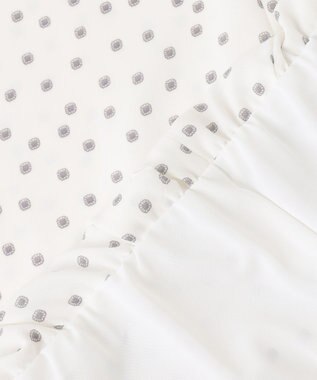 23区 S 【洗える】バックサテンアムンゼン タイプリント ブラウス ホワイトプリント