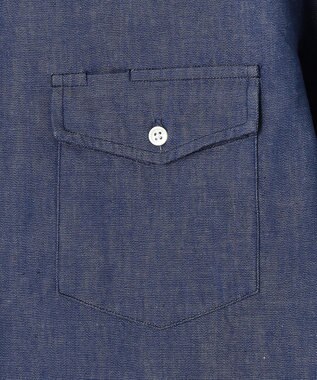 J.PRESS MEN デニムルックツイルシャツ/B.D サックスブルー系