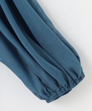 NAVE 【Nave】ブライトシアーボイル ギャザーブラウス ブルー系