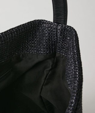 russet ナイロンラフィアワンショルダーバッグ(CE-1714) Black