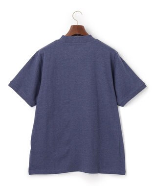 J.PRESS MEN カスリ モックネック Tシャツ ネイビー系