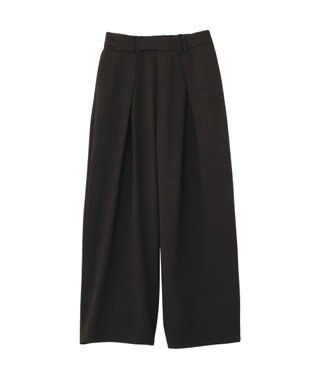 Green Parks デザインタックワイドパンツ Black