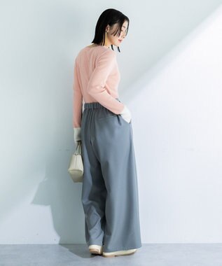 Green Parks デザインタックワイドパンツ Gray