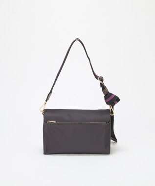 TOPKAPI 【TREASURE TOPKAPI】ナイロン ストライプ ベルト フラップ ショルダー バッグ ミディアムグレー