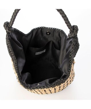 UNBILLION カシュカシュ cachecache / コンビ編みワンハンドルトート ブラック