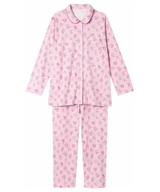 Wing パジャマ 長袖 長ズボン 綿100%(本体) スムース素材 レディース EP5072 ウイング／ワコール ピンク