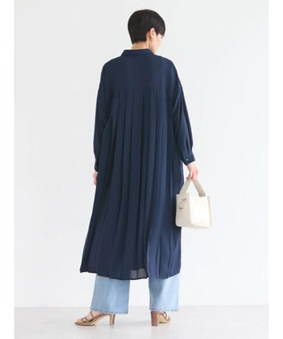 AMERICAN HOLIC ジョーゼットバックプリーツワンピース Navy