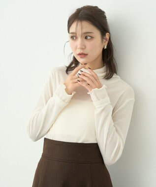 earth music&ecology シアードッキングタートルプルオーバー Ivory