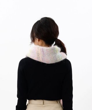 AURORA 【 LANVIN en Bleu （ランバン オン ブルー）】モコモコロングニットマフラー(WASH) ピンク