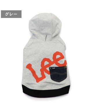 PET PARADISE Lee ビッグ ロゴ パーカー 《グレー》 小型犬  グレー