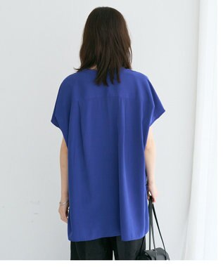 YECCA VECCA 【セットアップ可能】ポケットスキッパーシャツ Blue