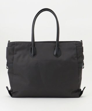 Y'SACCS ナイロン×リサイクルレザー　ホック2WAYトート　Mサイズ グレー