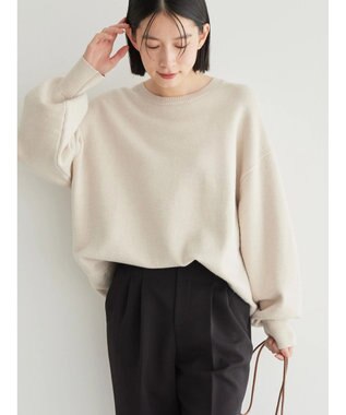 AMERICAN HOLIC バイパチ袖ボリュームニットプルオーバー　 Ivory