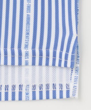 23区GOLF 【MEN】ロゴストライププリント 長袖シャツ サックスブルー系2